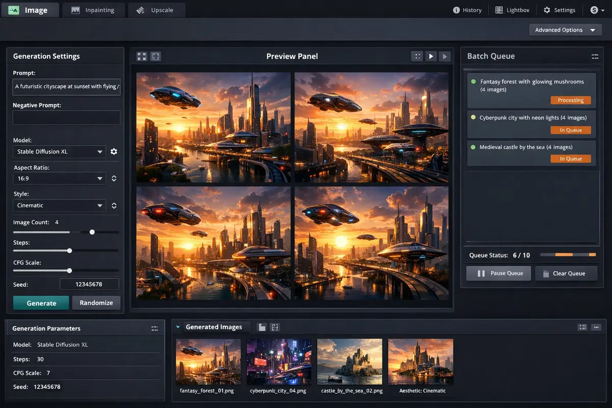 AI-generated video frames showing WAN model output with temporal coherence