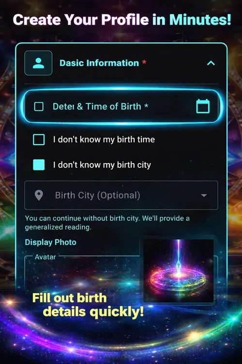 Spirit Atlas profile creation flow