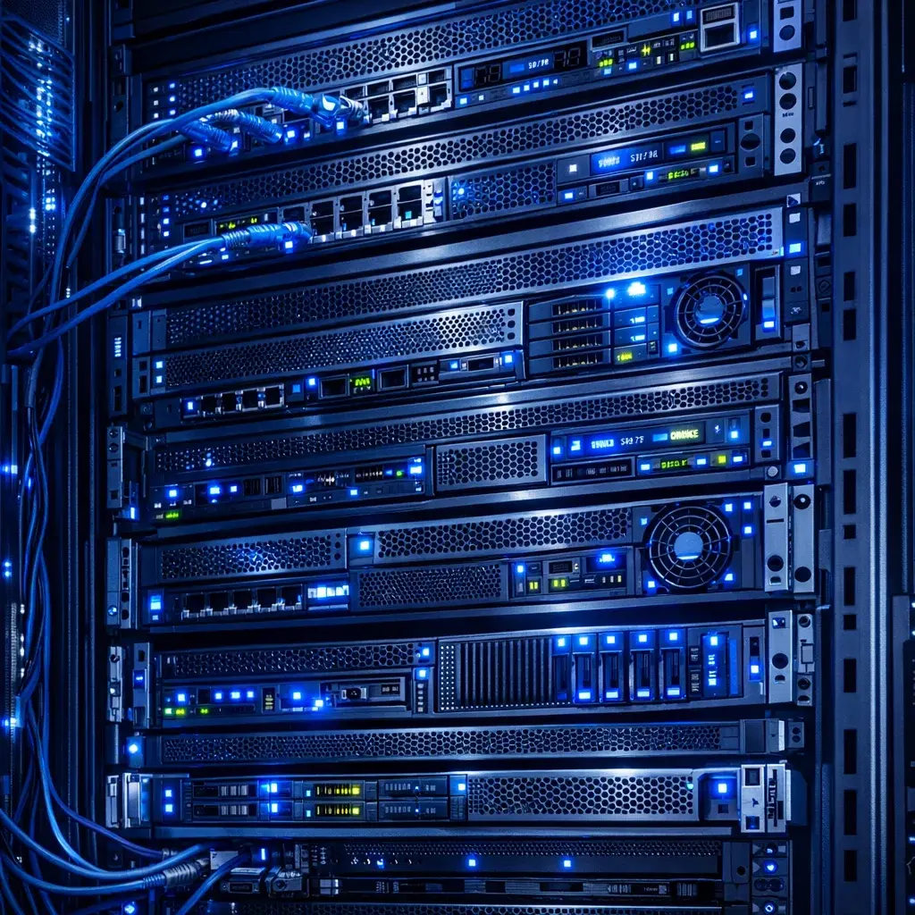 72-core Xeon Gold server with 247GB RAM powering AI inference workloads